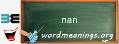 WordMeaning blackboard for nan